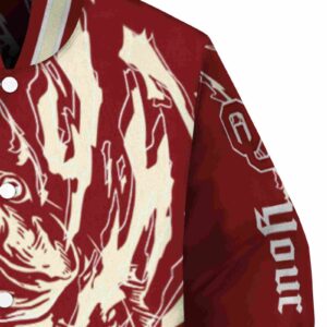 customized oklahoma sooners fishing passion crimson white jacket premium grade
