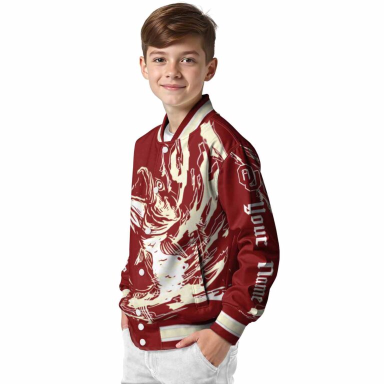 customized oklahoma sooners fishing passion crimson white jacket trendy