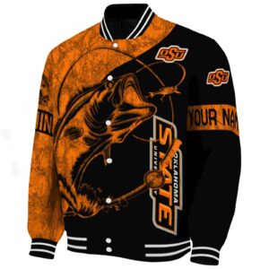 customized oklahoma state cowboys fishing rod black jacket best selling