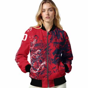 customized ole miss rebels fishing art red jacket latest model
