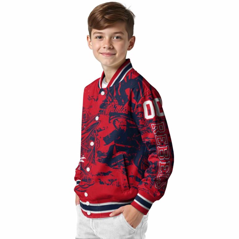 customized ole miss rebels fishing art red jacket trendy