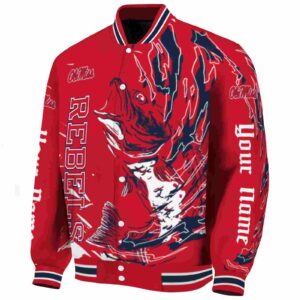 customized ole miss rebels fishing passion red white jacket best selling