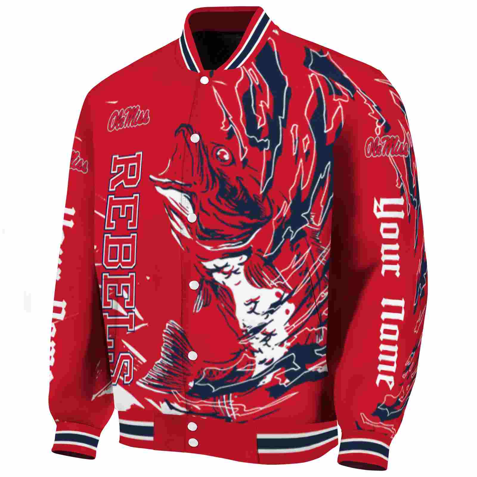 customized ole miss rebels fishing passion red white jacket best selling customized ole miss rebels fishing passion red white jacket best selling