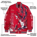 customized ole miss rebels fishing passion red white jacket best selling