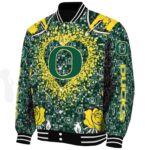 customized oregon ducks heart explosion green jacket best selling