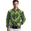 customized oregon ducks heart explosion green jacket high quality
