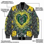 customized oregon ducks heart explosion green jacket best selling
