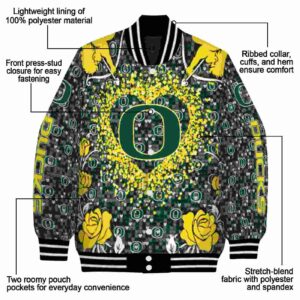 customized oregon ducks heart explosion green jacket new arrival