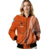customized oregon state beavers wave patterns orange jacket latest model