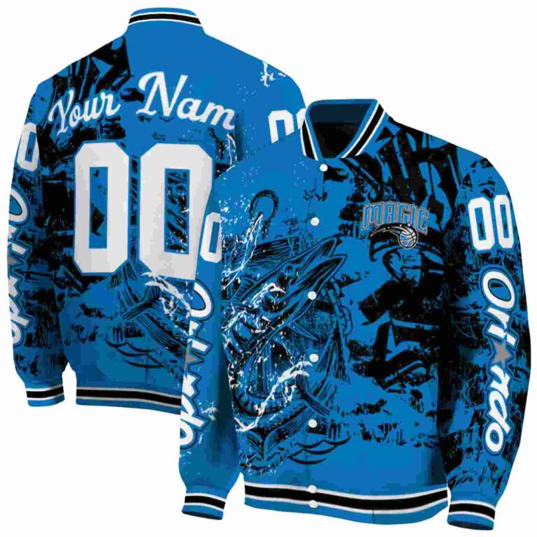 customized orlando magic fishing art blue jacket fashion forward