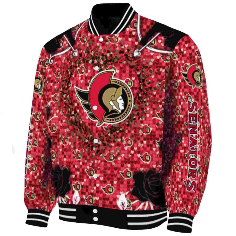 customized ottawa senators heart explosion red jacket best selling