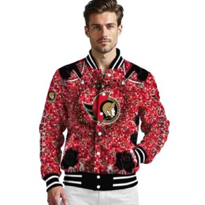 customized ottawa senators heart explosion red jacket high quality