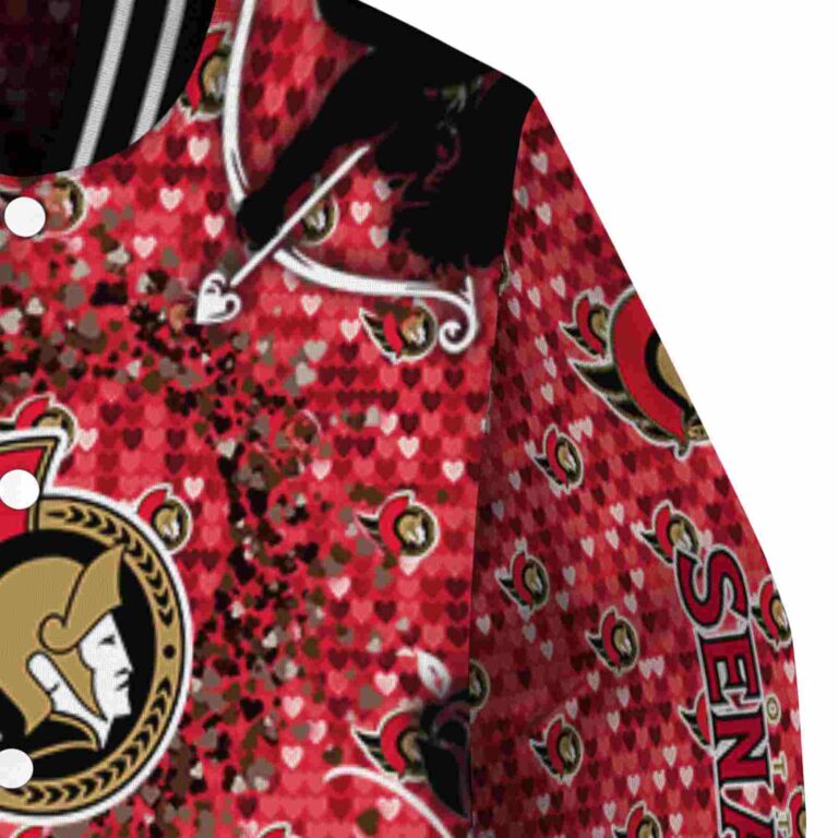customized ottawa senators heart explosion red jacket premium grade