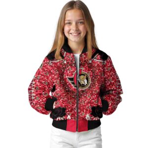 customized ottawa senators heart explosion red jacket top rated