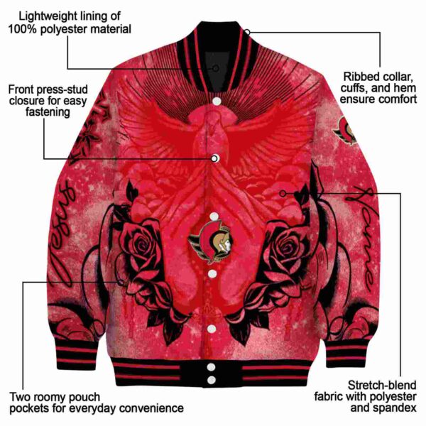 customized ottawa senators praying hands red jacket new arrival