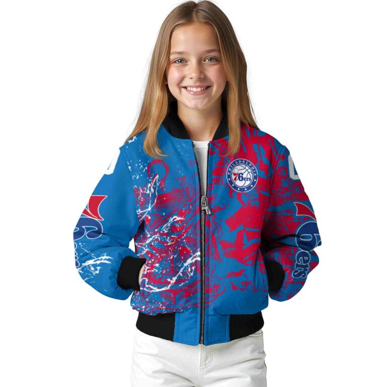customized philadelphia 76ers fishing art blue jacket top rated