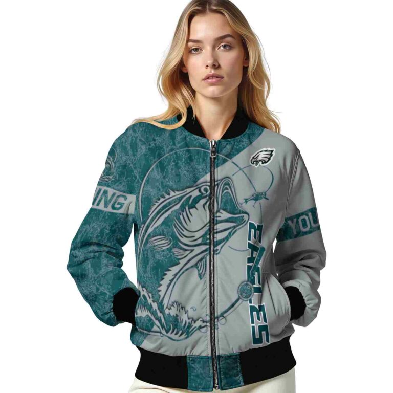 customized philadelphia eagles fishing rod silver jacket latest model