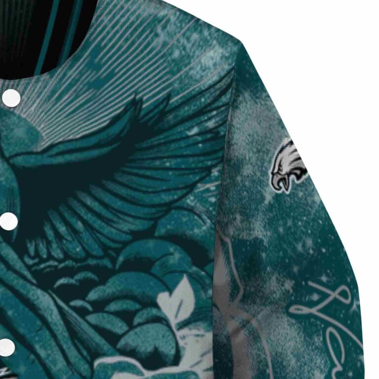customized philadelphia eagles praying hands green jacket premium grade