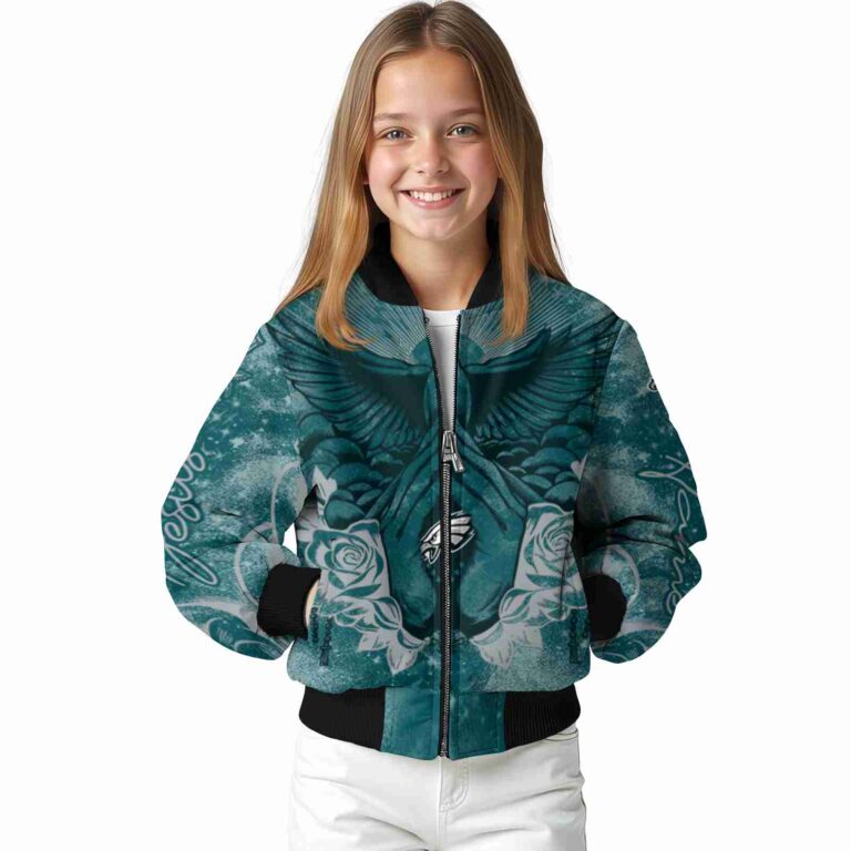 customized philadelphia eagles praying hands green jacket top rated
