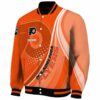 customized philadelphia flyers wave patterns orange jacket best selling
