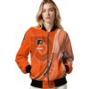 customized philadelphia flyers wave patterns orange jacket latest model