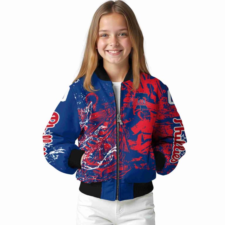 customized philadelphia phillies fishing art blue jacket top rated
