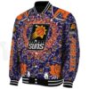 customized phoenix suns heart explosion purple jacket best selling