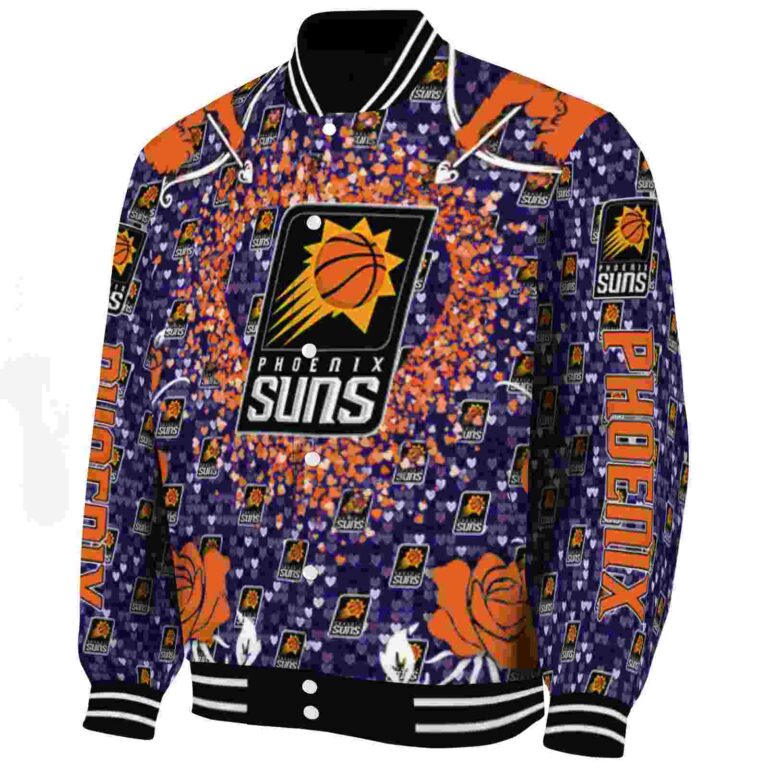 customized phoenix suns heart explosion purple jacket best selling