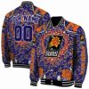 customized phoenix suns heart explosion purple jacket fashion forward
