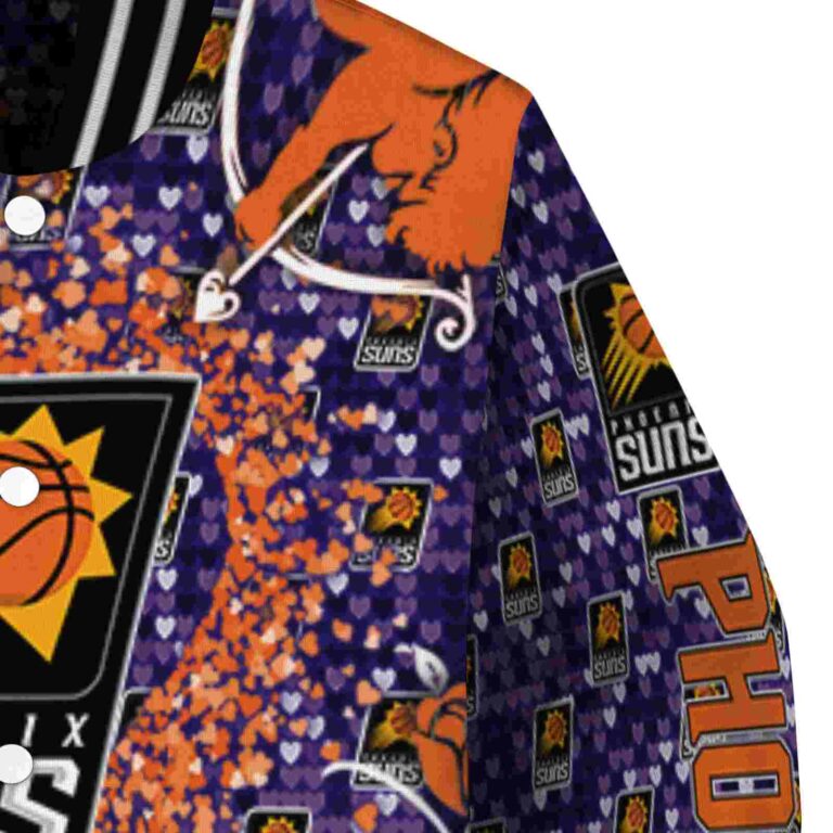 customized phoenix suns heart explosion purple jacket premium grade