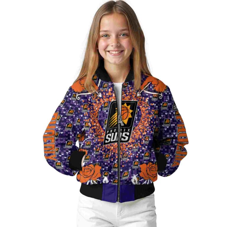 customized phoenix suns heart explosion purple jacket top rated