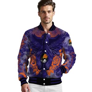 customized phoenix suns praying hands purple jacket high quality