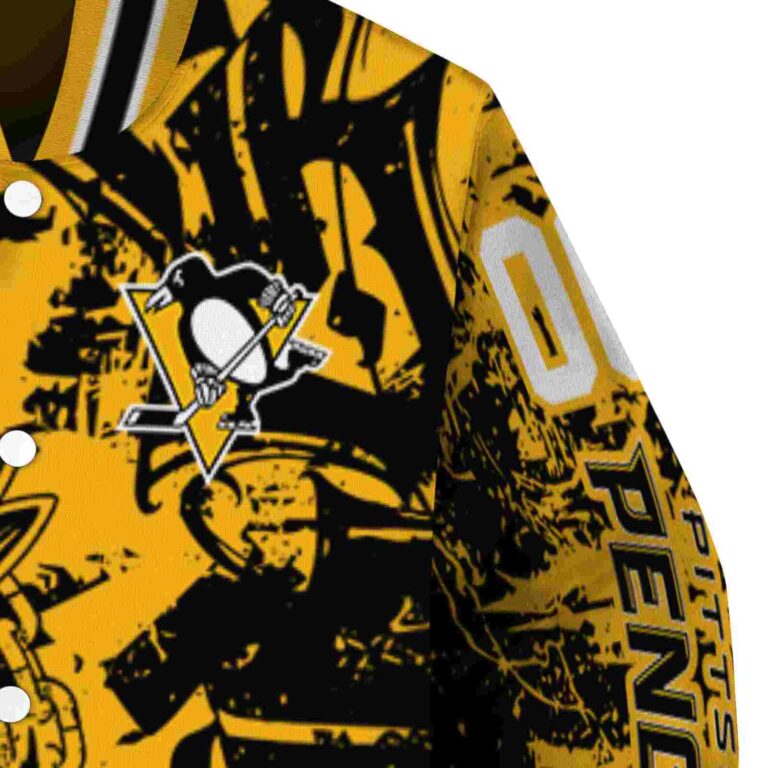 customized pittsburgh penguins fishing art yellow jacket premium grade