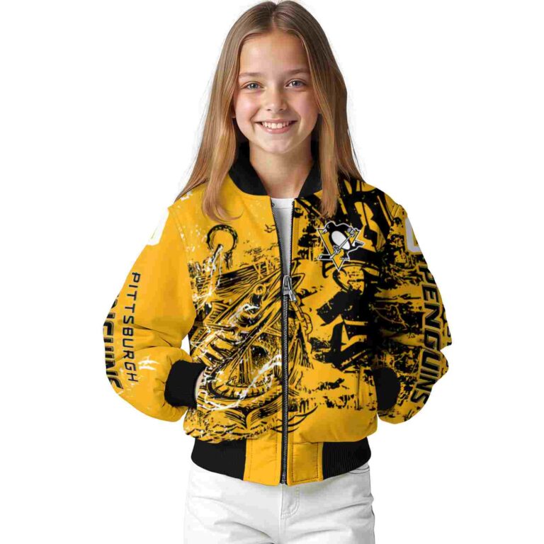 customized pittsburgh penguins fishing art yellow jacket top rated