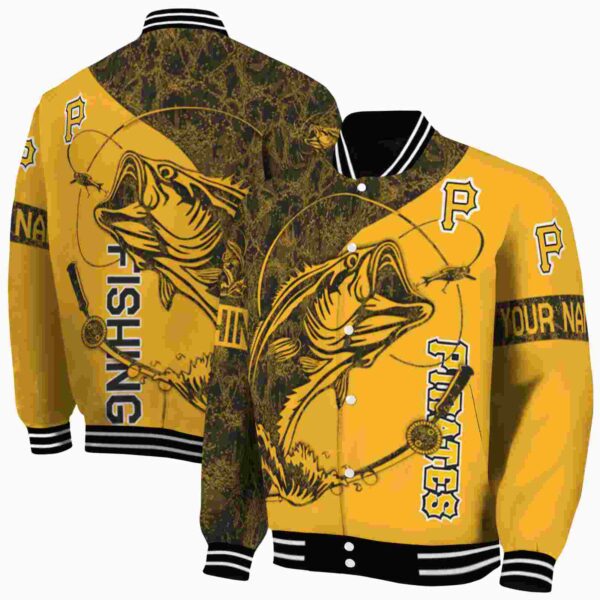 customized pittsburgh pirates fishing rod gold jacket fashion forward