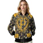 customized pittsburgh pirates heart explosion black jacket best selling