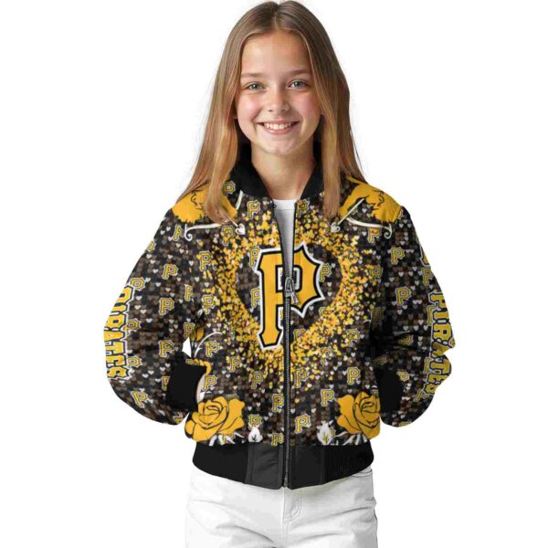 customized pittsburgh pirates heart explosion black jacket top rated