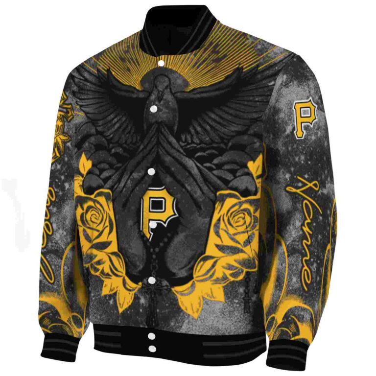 customized pittsburgh pirates praying hands black jacket best selling