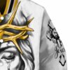 customized pittsburgh steelers jesus tears gold white jacket premium grade