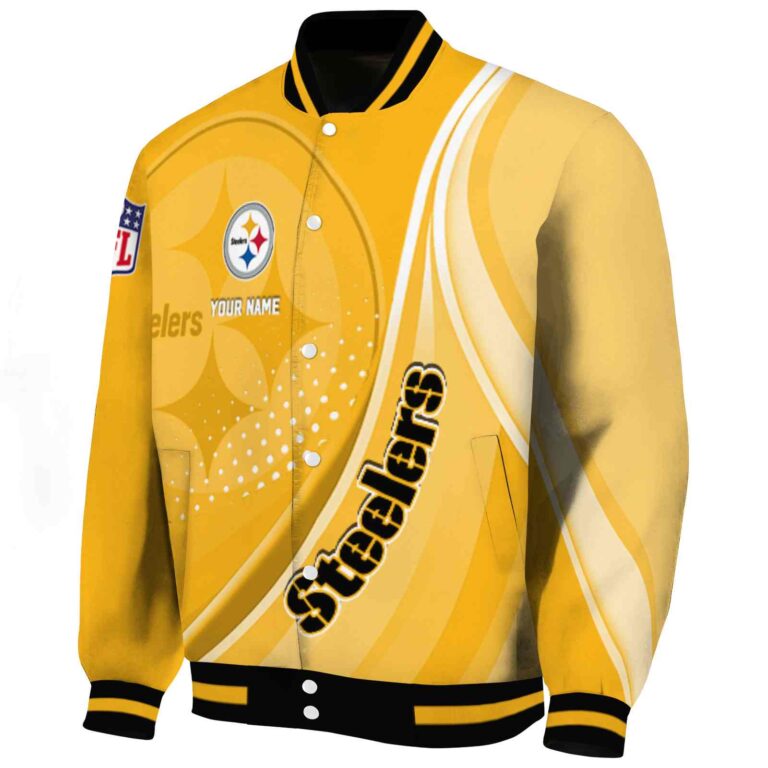 customized pittsburgh steelers wave patterns gold jacket best selling