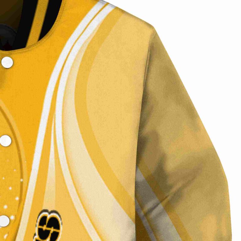 customized pittsburgh steelers wave patterns gold jacket premium grade