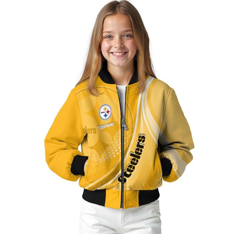 customized pittsburgh steelers wave patterns gold jacket top rated