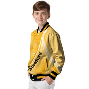 customized pittsburgh steelers wave patterns gold jacket trendy