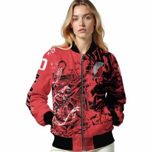 customized portland trail blazers fishing art red jacket latest model