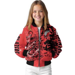customized portland trail blazers fishing art red jacket top rated