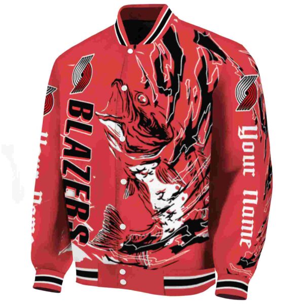 customized portland trail blazers fishing passion red white jacket best selling