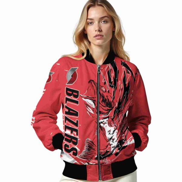 customized portland trail blazers fishing passion red white jacket latest model