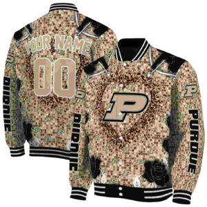 customized purdue boilermakers heart explosion gold jacket fashion forward