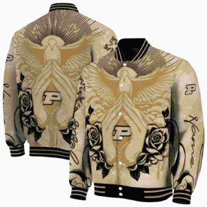 customized purdue boilermakers praying hands gold jacket fashion forward
