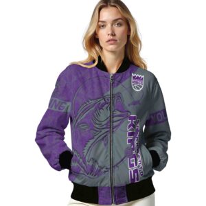 customized sacramento kings fishing rod grey jacket latest model